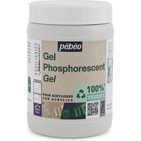 Pebeo, Künstlerfarbe + Bastelfarbe, Phospho Studio Green Gel (225 ml)