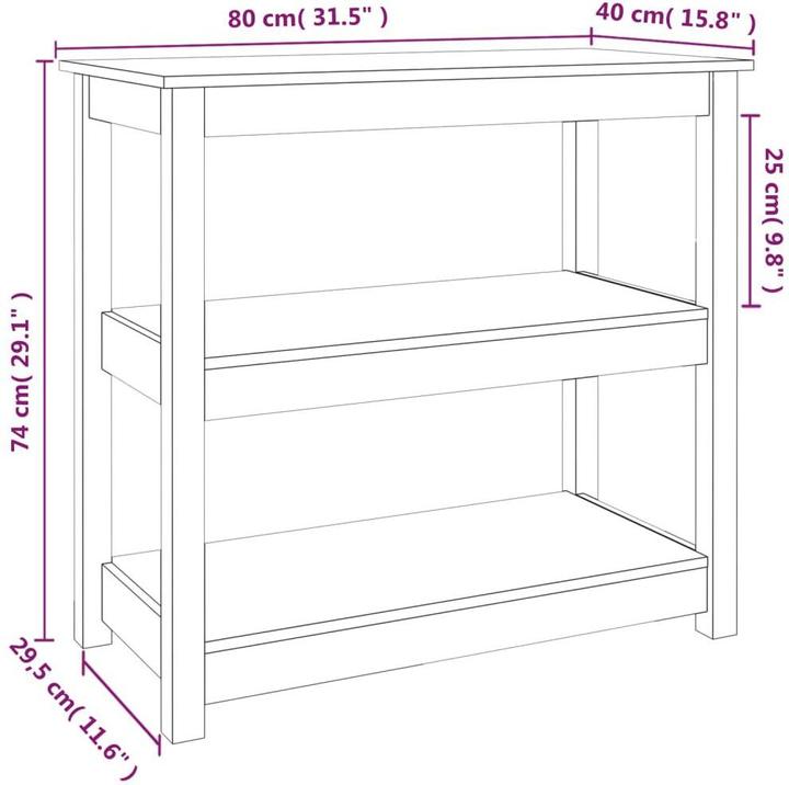 Image du produit vidaXL Konsolentisch (40 x 40 x 74 cm)