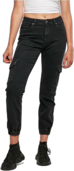 Actual product image Urban Classics Ladies Organic Stretch Denim Cargo Pants - 16966 (28)