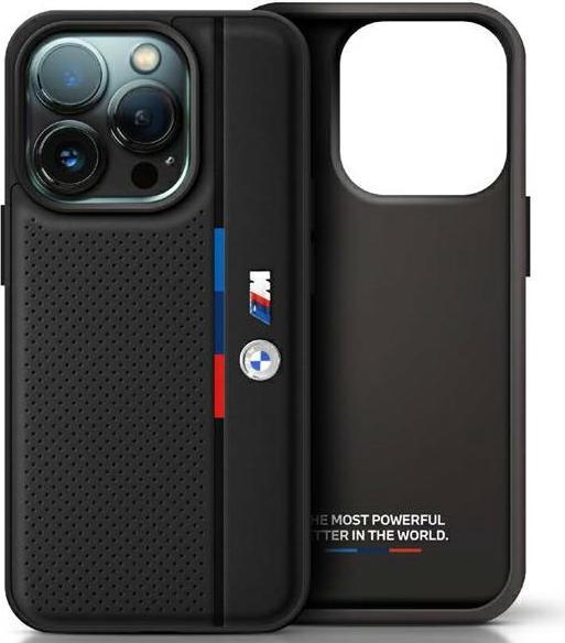 Produktbild BMW BMHCP16X23PUPVK iPhone 16 Pro Max 6.9" czarny/black hardcase M Perforated Tricolor Detail Line (Apple iPhone 16 Pro Max)