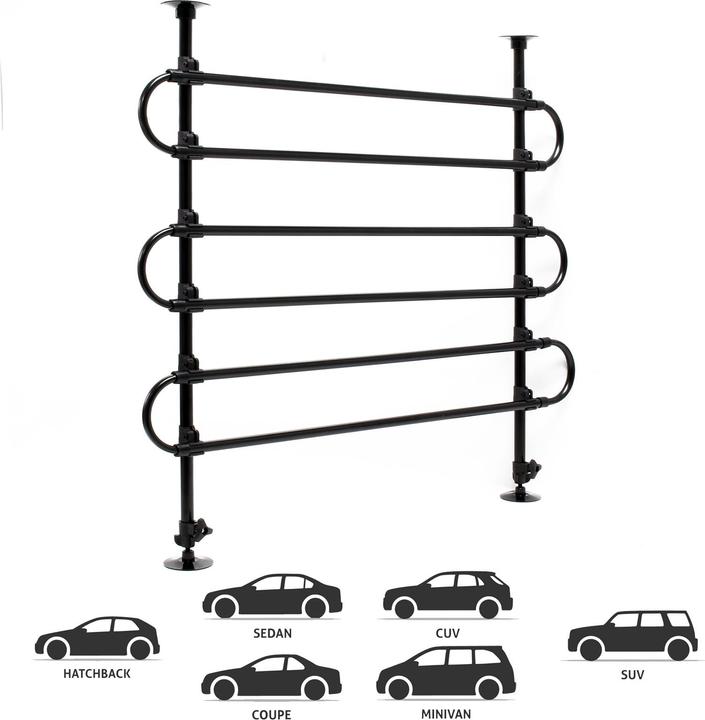 Produktbild Wiltec Hundegitter Auto breit 82-140cm Schutzgitter verstellbar Trenngitter Hund (Hund)