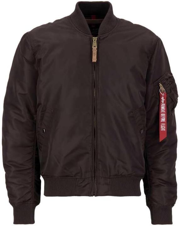 Alpha Industries Giacca bomber da uomo Hunter Brown con tasche esterne e interne, fit slank (XL)