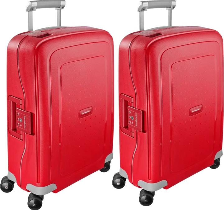 Productafbeelding Samsonite S'Cure Spinner 55cm Crimson Red Duo Kofferset (34 l)
