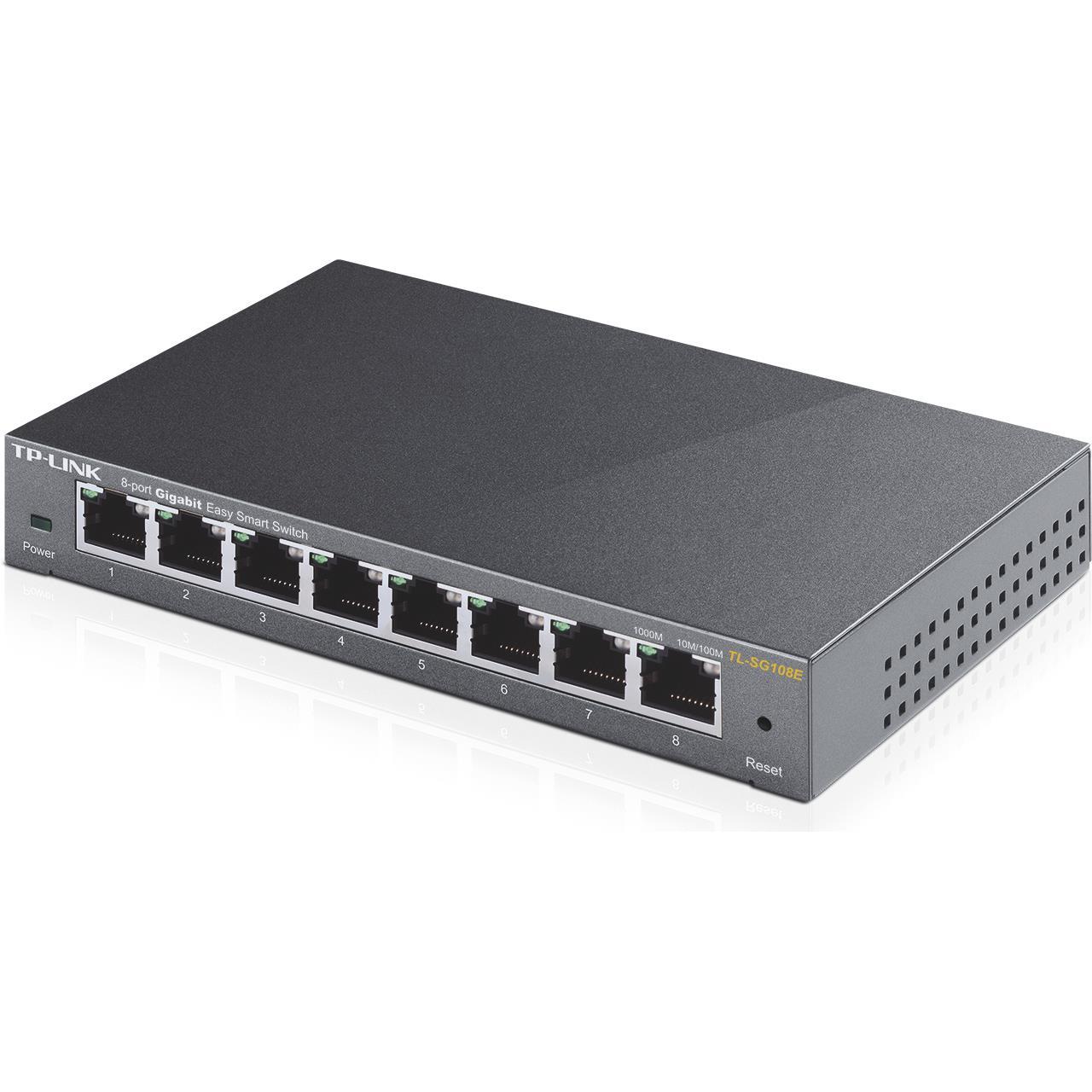 Thumbnail - TP-Link Tl-Sg108e (8 Ports), Netzwerk Switch, Schwarz