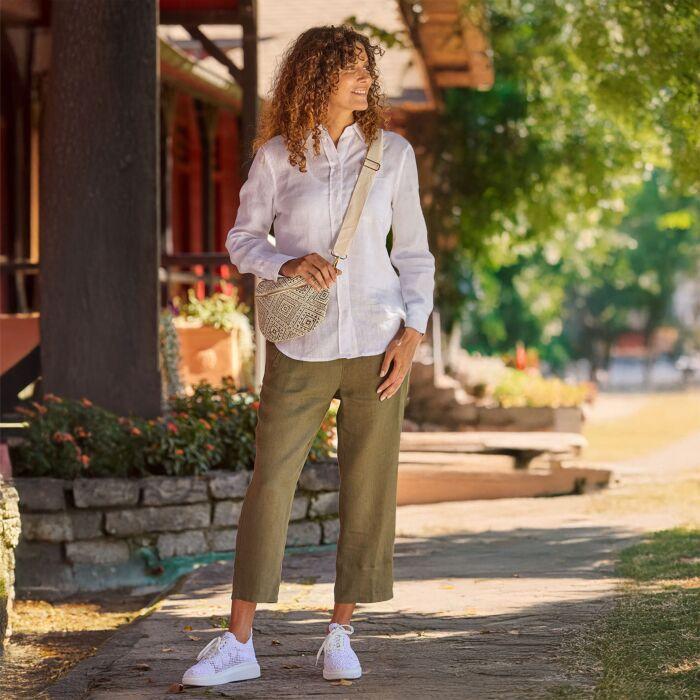 Immagine prodotto Artime Leinenbluse mit Hemdkragen, uni (S)