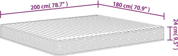 Actual product image vidaXL Schaumstoffmatratze (Foam core, 180 x 200 cm)