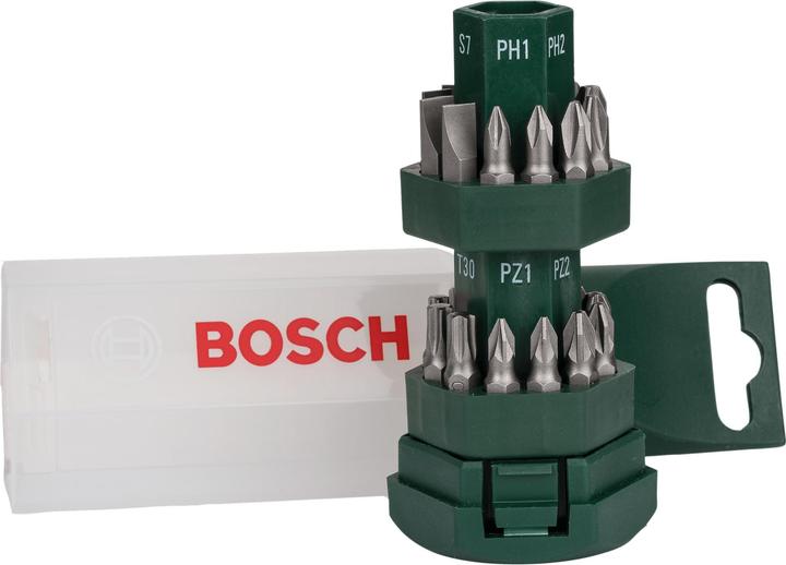 Bosch Zubehör Screwdriver bit set Big-Bit, 25 pieces (Hexagon socket TX, Screw slot)