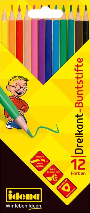 Produktbild Idena Buntstifte holzfrei dreikant 12er (12x)