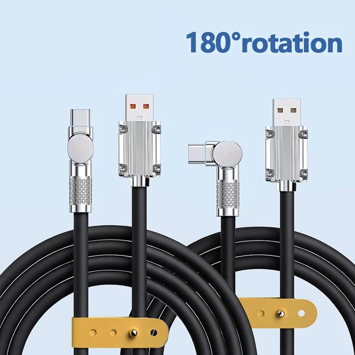 Produktbild Cbx 180 Grad Winkel Ladekabel USB-C / USB-A, 1m (1 m, 120 W)