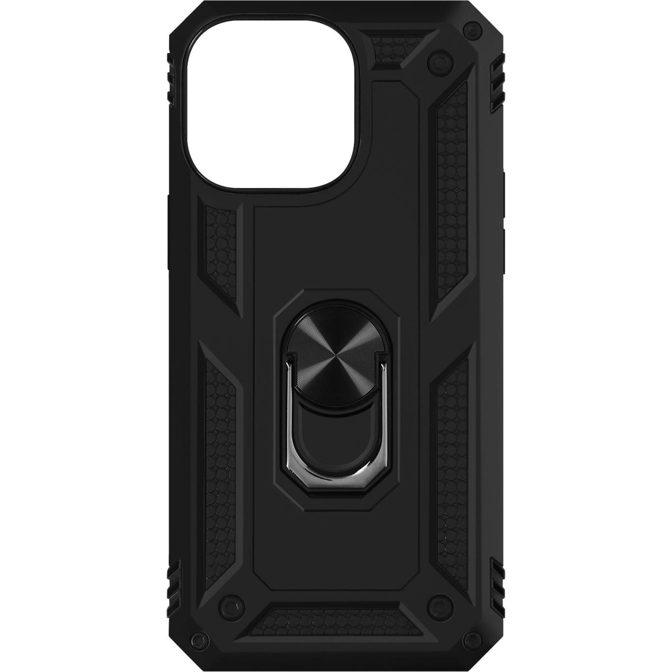 Avizar stossfeste Handyhülle mit Ring Series (Apple iPhone 14 Pro Max), Smartphone Hülle, Schwarz