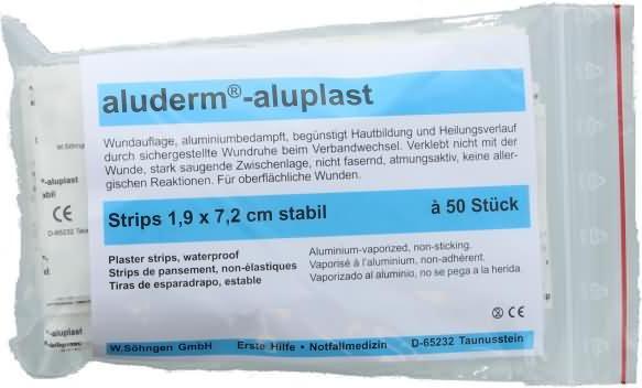 Actual product image Söhngen aluderm aluplast plaster rigid / stable 1.9x7.2cm, 50 pcs., single (50 x)