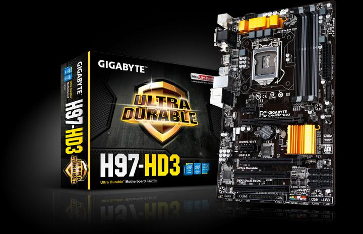 Produktbild Gigabyte Ga-H97-Hd3 (LGA 1150, Intel H97 Express, ATX)