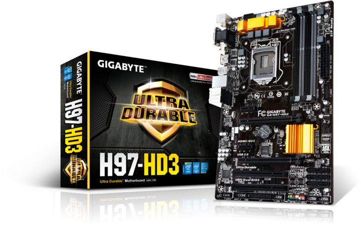 Produktbild Gigabyte Ga-H97-Hd3 (LGA 1150, Intel H97 Express, ATX)