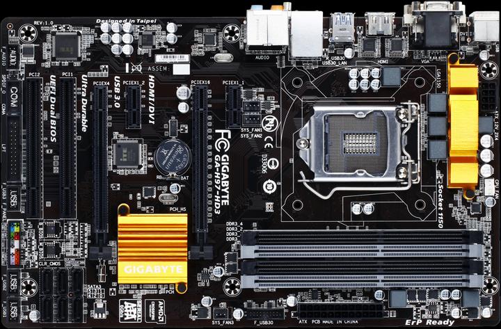 Produktbild Gigabyte Ga-H97-Hd3 (LGA 1150, Intel H97 Express, ATX)
