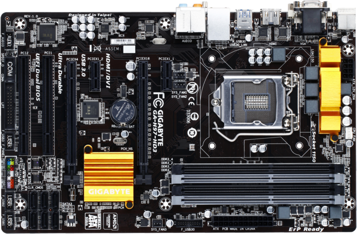 Produktbild Gigabyte Ga-H97-Hd3 (LGA 1150, Intel H97 Express, ATX)