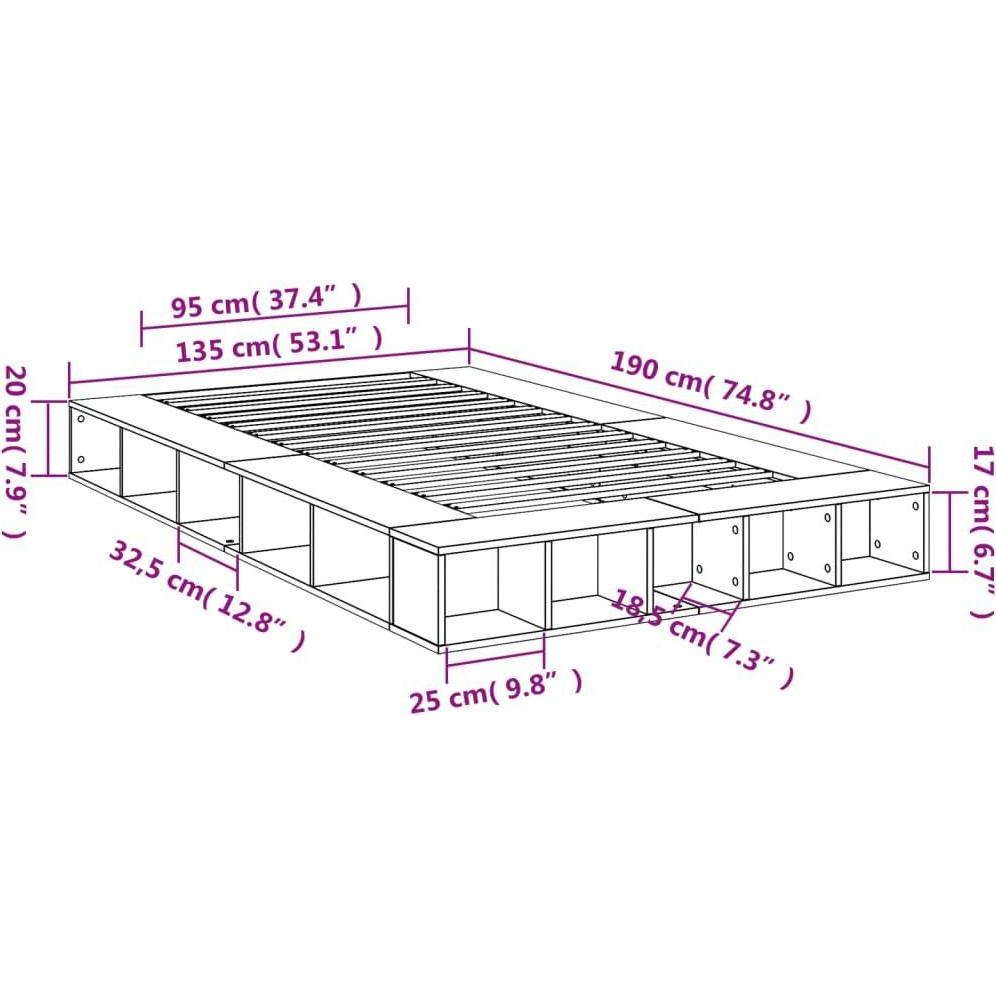 Thumbnail - VidaXL, Bett, Kelley (135 x 190 cm)