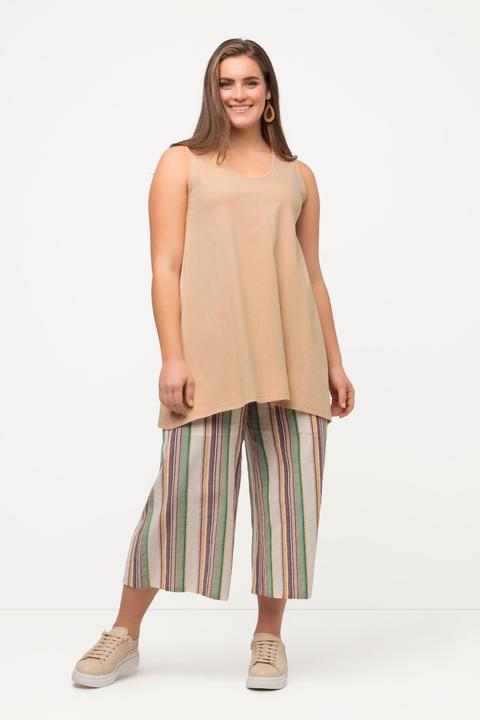 Produktbild Ulla Popken Longtop, Naturfärbung, A-Linie, V-Ausschnitt, ärmellos (50, 52)