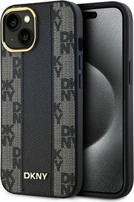DKNY DKHMP15MPCPVSLK iPhone 15 Plus / 14 Plus 6,7" czarny/zwart hardcase Leer Geruit Mono Patt (Apple iPhone 15 Plus)