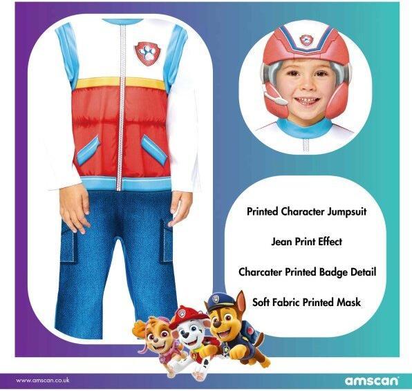 Actual product image Amscan Paw Patrol Kids Costume Ryder 4-6 years
