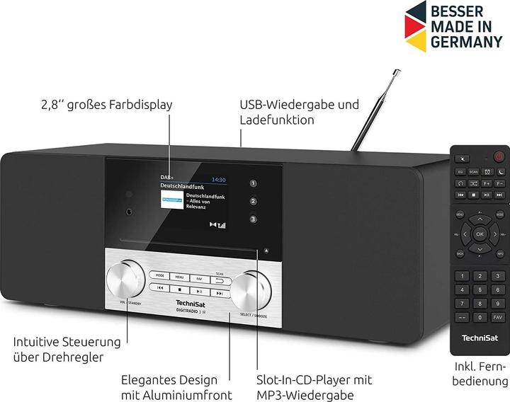 Image du produit TechniSat DigitRadio 3 IR (FM, DAB+ DAB, Webradio, Bluetooth, WiFi)
