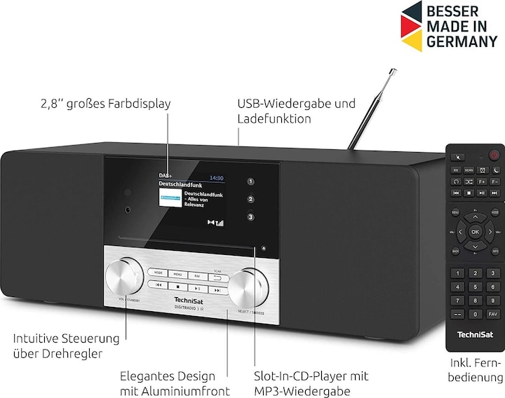 Produktbild TechniSat DigitRadio 3 IR (FM, DAB+, Internetradio, Bluetooth, WLAN)