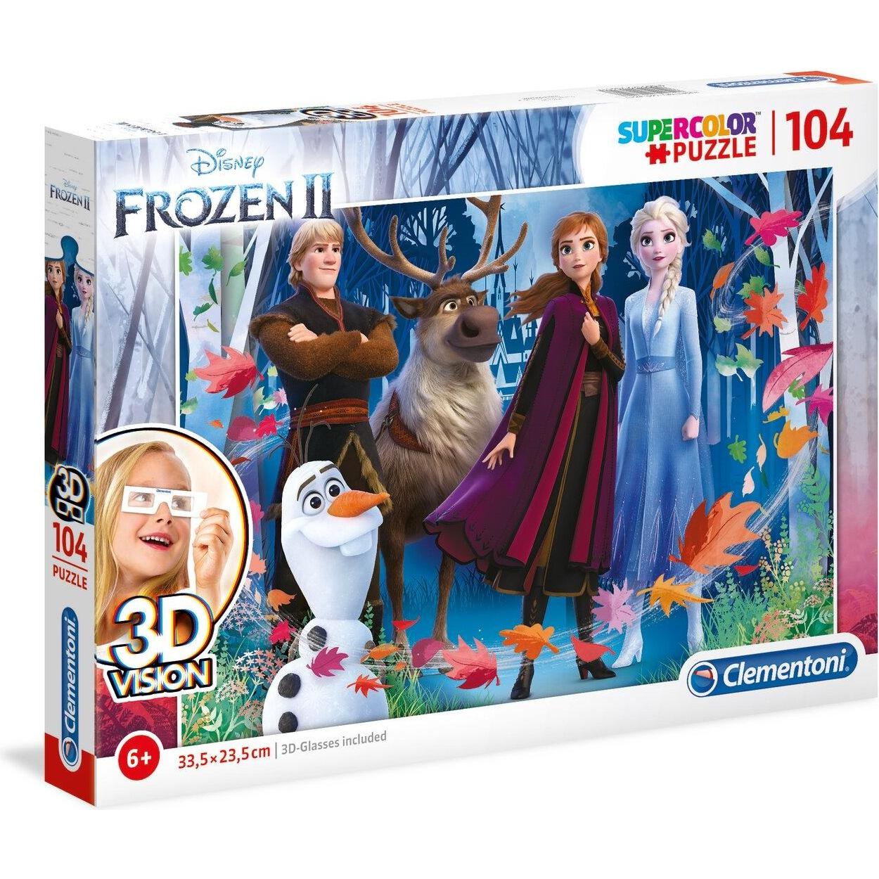 Clementoni Puzzle 3D Frozen 2, 104 pezzi (104 pezzi)