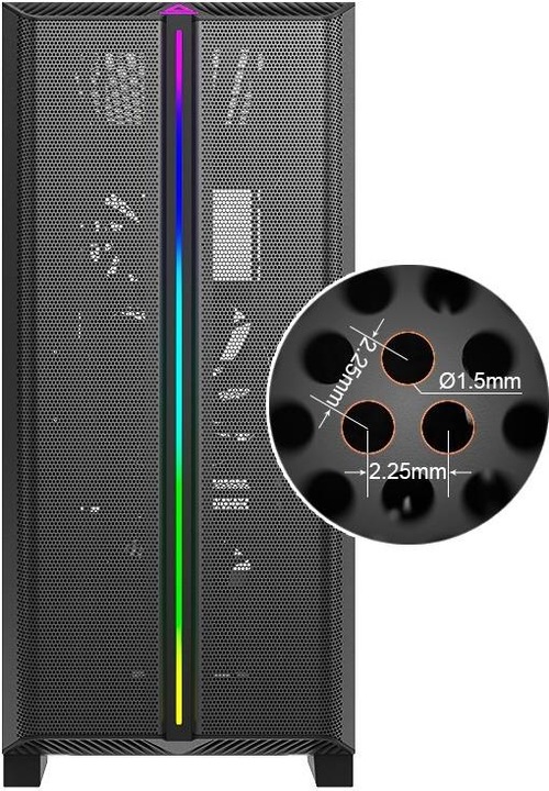 Actual product image Montech SKY ONE Lite, Midi Tower, Tempered Glass - black (Mini-ITX, mATX)
