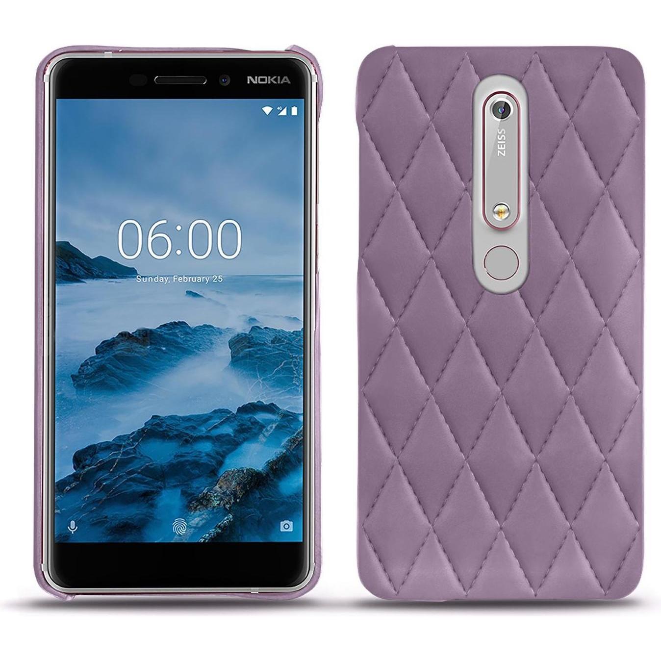 Noreve Lederschutzhülle (Nokia 6 (2018)), Smartphone Hülle, Violett