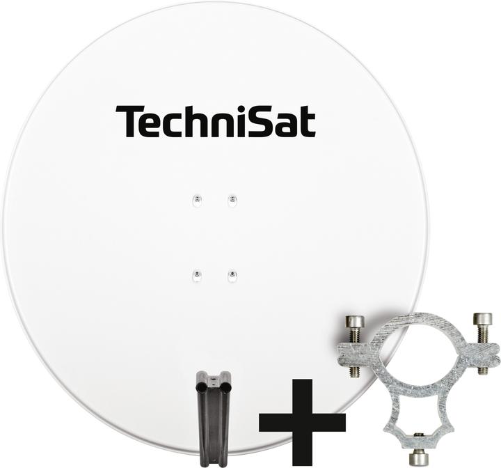 Produktbild TechniSat TECH-Satman850Plus-AZ/EL-Schelle-polarweiss (Parabolantenne, 38.20 dB, DVB-S / -S2)
