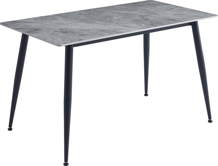 Actual product image Home123 Tisch ADRIA 140x80x75 cm HG Marmor grau (140 x 80 x 75 cm)