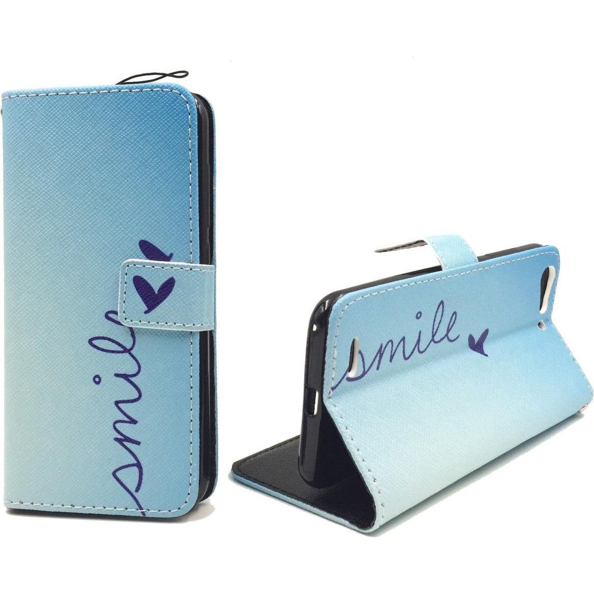 König Design Schutz Handy Hülle für Samsung Galaxy Tasche Case Cover Wallet Flip Etuis Motiv (Wiko Slide), Smartphone Hü...