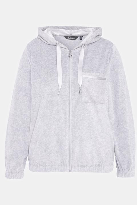 Image du produit Ulla Popken Veste d'intérieur, velours, capuche en molleton (50)