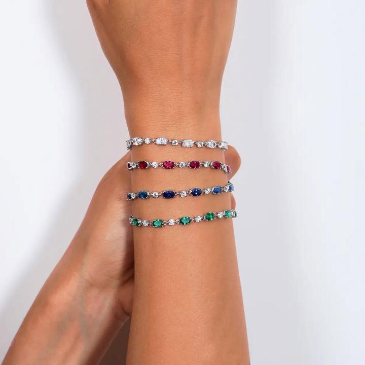 Immagine prodotto Amen Bracciale tennis con taglio ovale (19 cm, Argento 925)