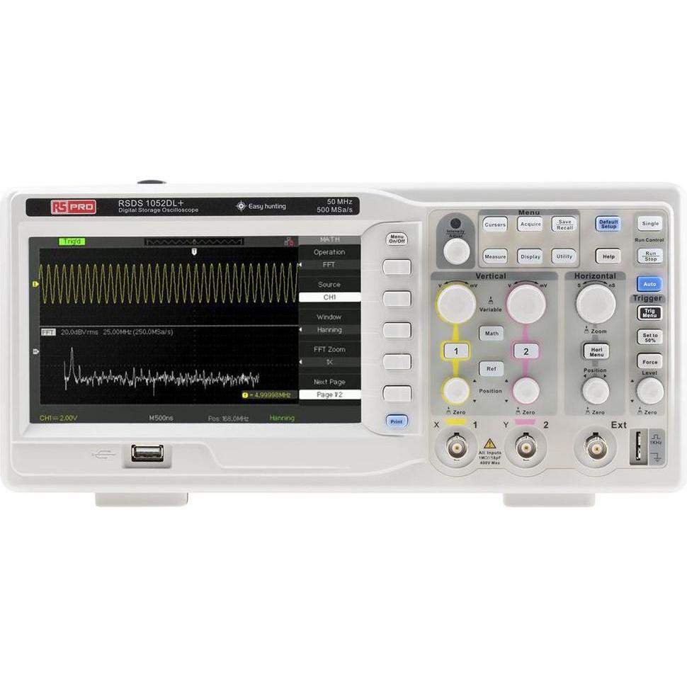 Rs Pro, Multimeter, Digital oscilloscope,50MHz,2 channels (CAT II)
