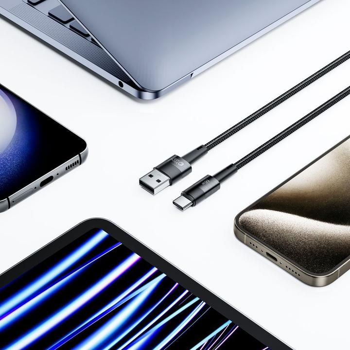 Image du produit Tech-Protect UltraBoost USB-C / Câble USB-C 66W 6A 0.25m - gris (0.25 m, 66 W)