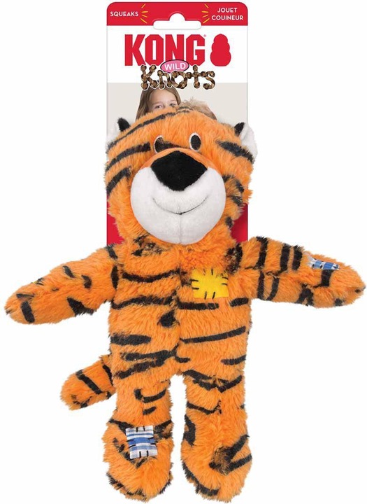 KONG - Wild Knots Tiger Squeak Toy M/L (634.7376) (Plush toy dog)