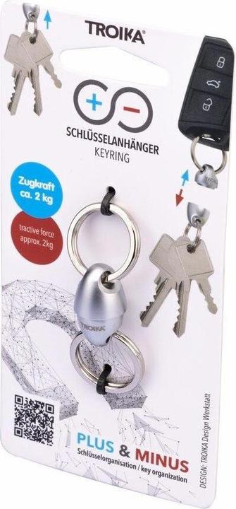 Image du produit Troika Porte-clés Plus&Minus argent Argent