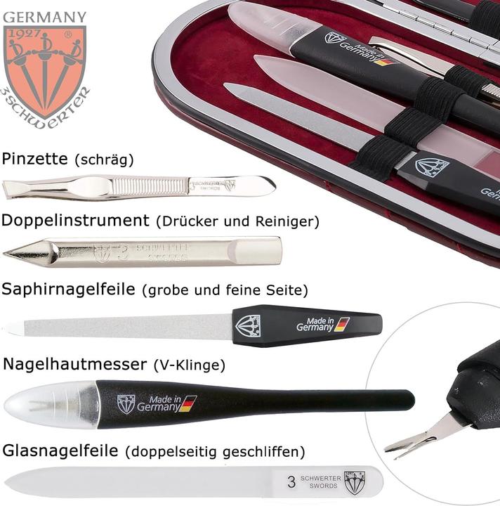 Immagine prodotto Kellermann Set di chiodi Vittoria 7 pezzi in similpelle rosso vino