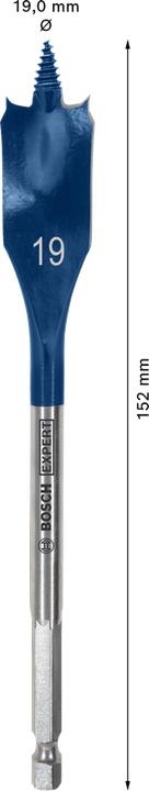 Actual product image Bosch Professional Zubehör EXPERT Self Cut Speed Flat Milling Drill, 19 x 152 mm (19 millimetres)