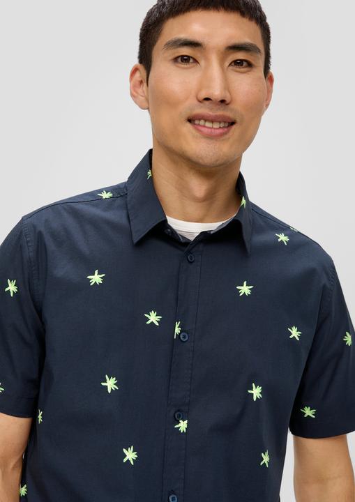Immagine prodotto s.Oliver Hemd Kurzarmhemd im Slim Fit mit All-over-Print (M)