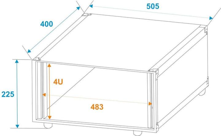 Immagine prodotto Roadinger Rastrelliera di effetti Studio 4HE (Portapacchi 19)