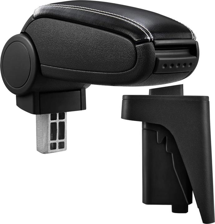 Immagine prodotto Pro-Tec Bracciolo centrale Audi A3 8P con vano portaoggetti, in ecopelle, nero con cuciture bianche