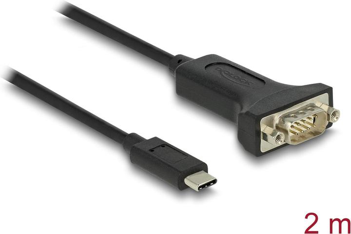 Immagine prodotto Delock Adattatore da USB Type-C™ a 1 x seriale RS-232 D-Sub 9 pin maschio con dadi 2 m (2 m)