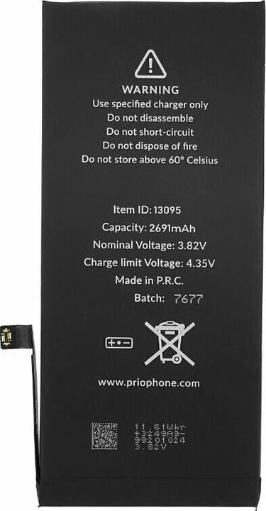 Produktbild prio Akku für Apple iPhone 8 plus (Universal APN) (Akku, Apple iPhone 8 Plus)