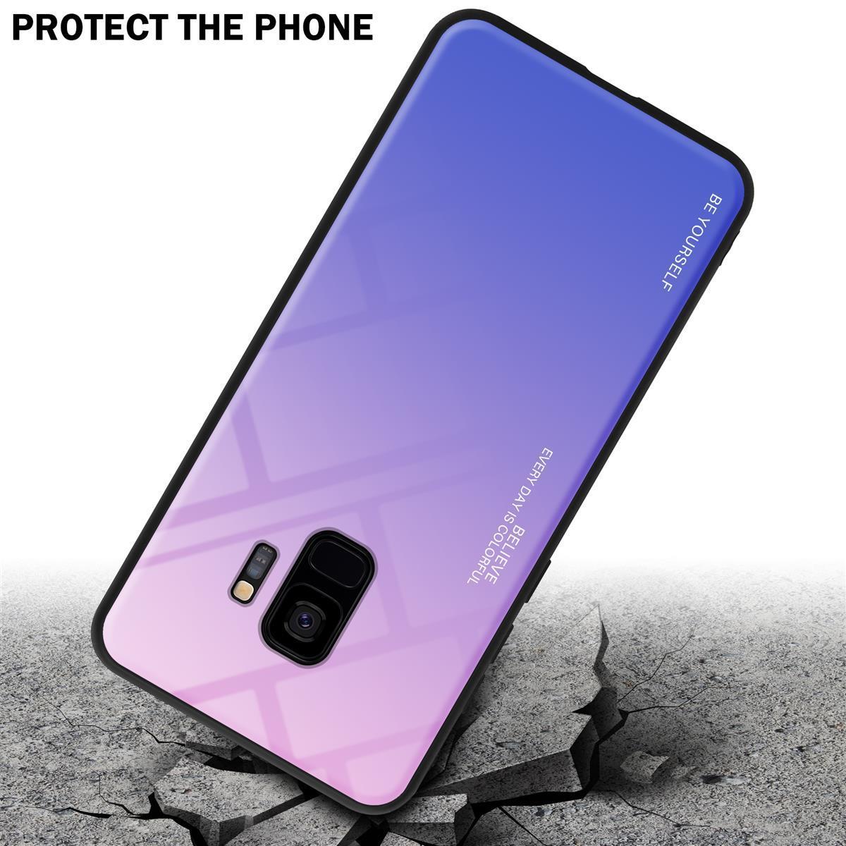Thumbnail - Cadorabo TPU 2 Farben Glas Cover (Samsung Galaxy S9+), Smartphone Hülle, Schwarz