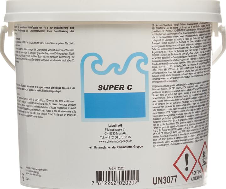 Actual product image Labulit Super C Chlorine Shock Tablets 3 (2600 g, 12100 ml)