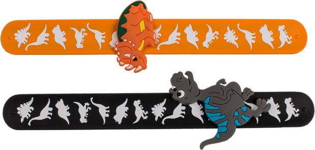 Actual product image Out of the blue Snap bracelet, assorted dinosaurs (21.50 cm, Silicone and PVC)
