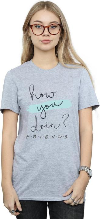 Actual product image Friends Womens/Ladies How You Doin? Handwriting Cotton Boyfriend T-Shirt (XXL)