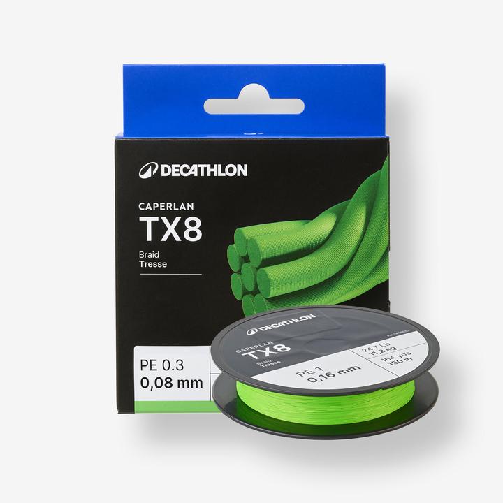 Actual product image Caperlan Multifilschnur TX8 gelbgrün Spinnfischen