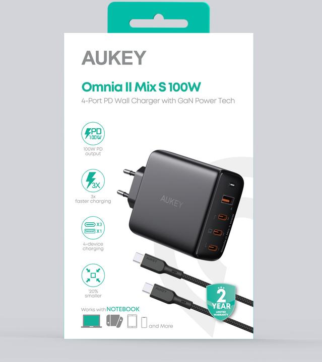 Produktbild Aukey OmniaMix II GaN Bundle (100 W)